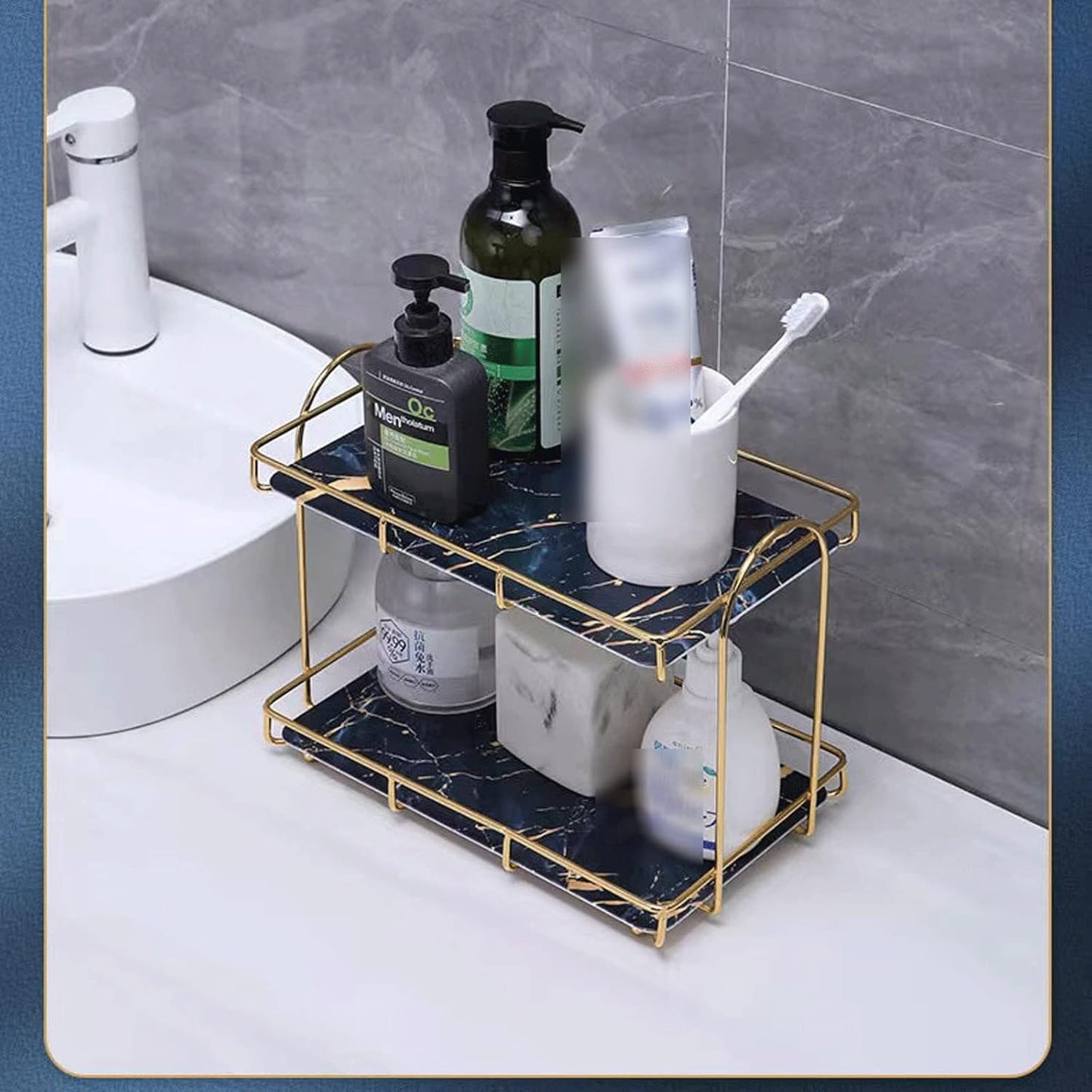 Étagère de Rangement - AquaShelfOrganizer™ - Bleu