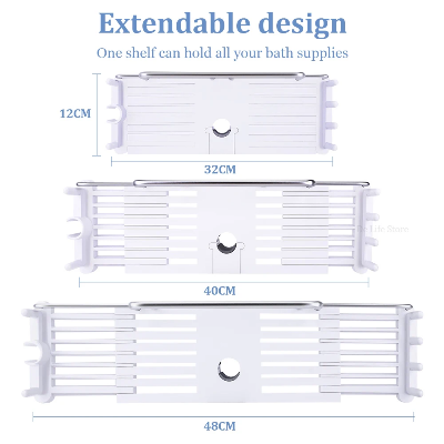 Etagere telescopique douche variante extensible organizplus