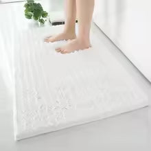 grand tapis de bain blanc tapislarge