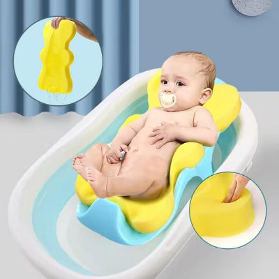 Siege de bain bebe jaune-vu-face-moelleux-SecuriteConfort