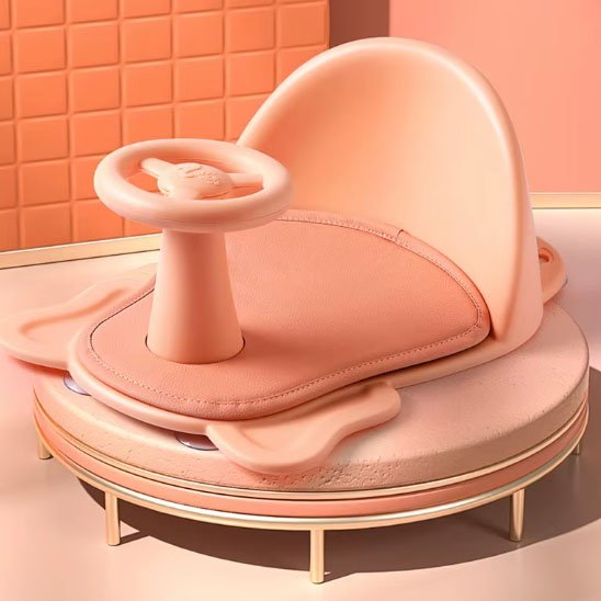 siege de bain pour bebe rose dans baignoire securibain