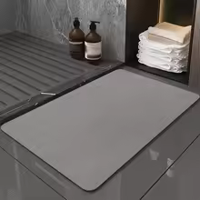 tapis diatomite entree douche gris atome