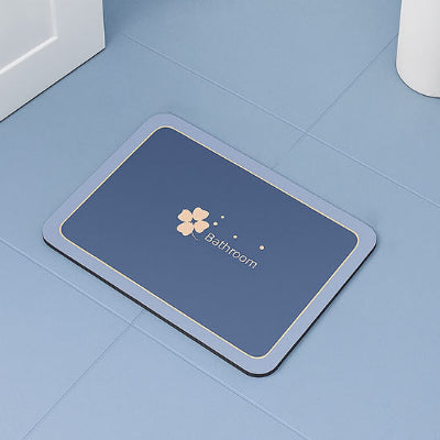 tapis salle de bain antiderapant moderne bathroon bleu antichute