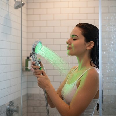 TĂȘte de douche avec jet doux EcoPremium-Spa