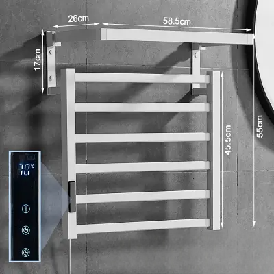 Chauffe serviette electrique - AluminumElectricTowelRack™ - Blanc