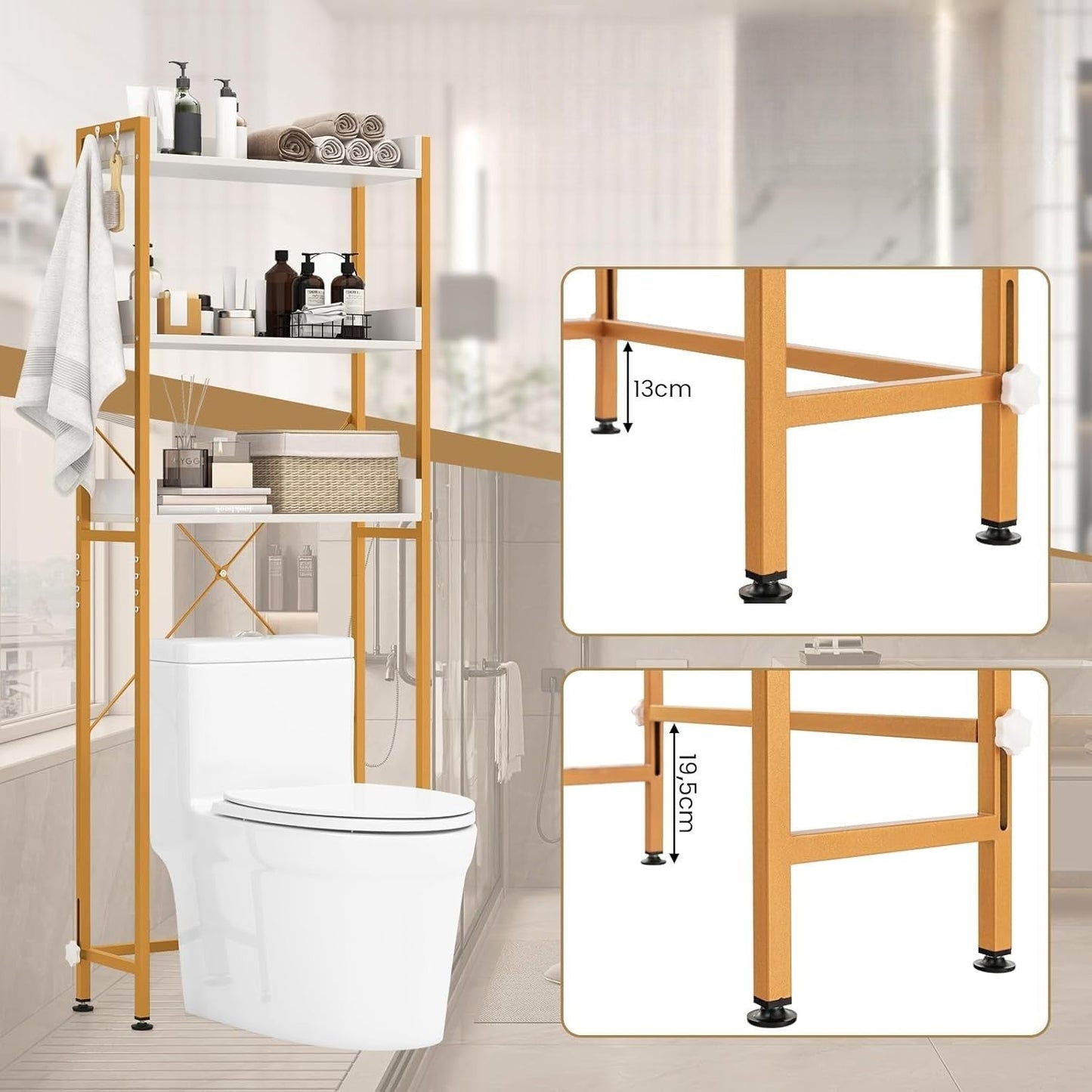 Meuble WC - OverToiletStorageRack™ - Blanc