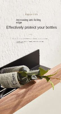 Etagere bois pour salle de bain ave bouteille bord Eleganceprenium