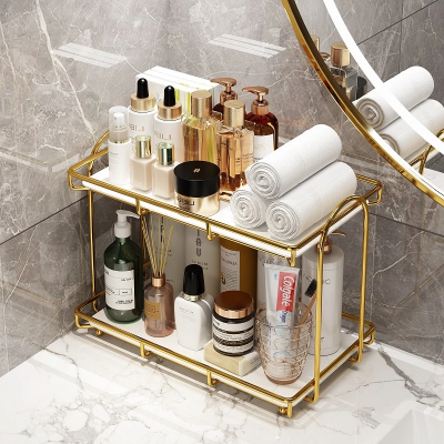 Etagere dans douche couleur blanche double avec produit inoxexpress