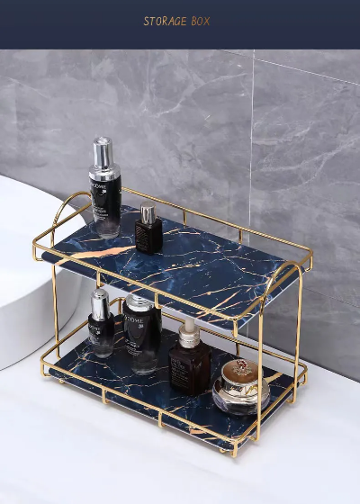 Etagere dans douche couleur bleu double inoxexpress