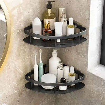 étagère de douche coin couleur gris designpremium