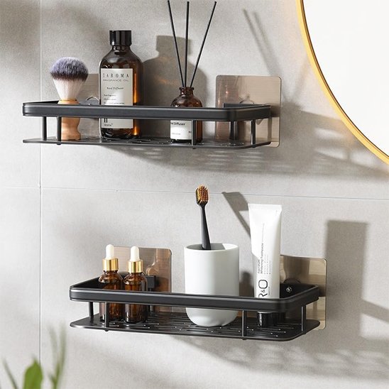 Etagere de douche double EtagDesignsansperçage