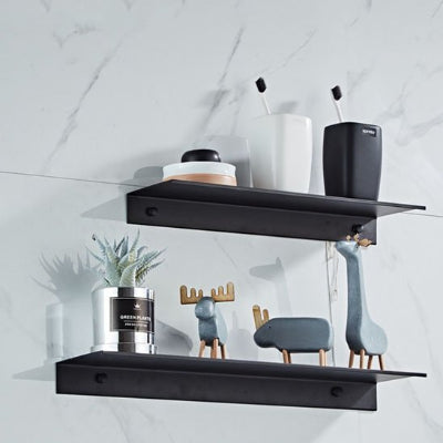 Etagere douche noir mat double avec figurine organiseclasse