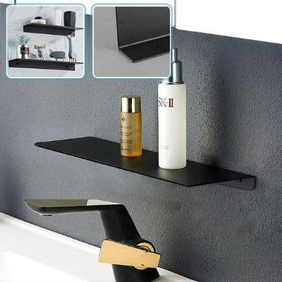 Etagere douche noir mat double grande avec detail organiseclasse