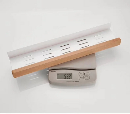 Etagere douche sans percage double vue par dessus HelioWood