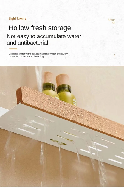 Etagere douche sans percage vue dessous HelioWood