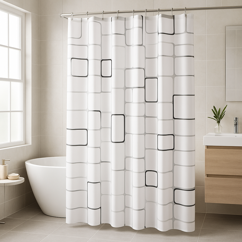 Rideau pour douche dans salle bain ModernPEVA