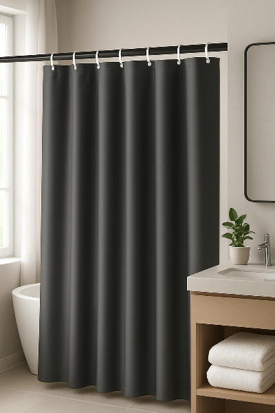 Rideau salle de bain sur tringle impermearid