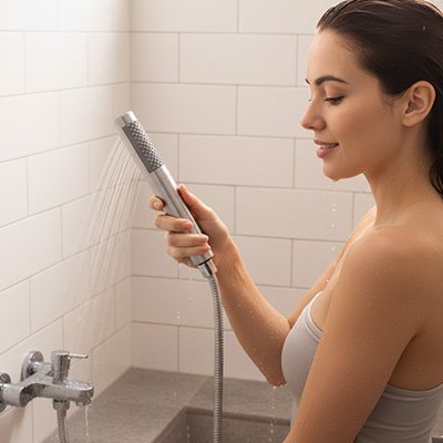 Pommeau de douche entre-mains-femme-ecopress
