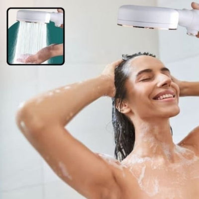 Pommeau douche avec jet puissant femme-sourit ecosensation