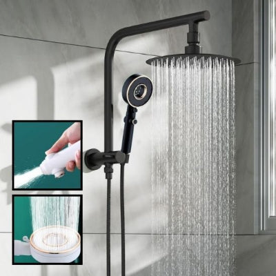 Pommeau douche en action dans salle bain ecosensation