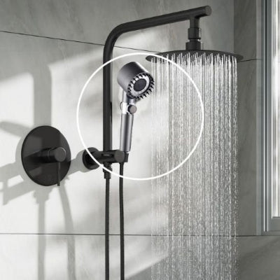 Pommeau douche vue sur colonne fixe eco-spa