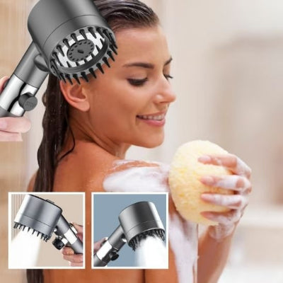 Pommeau douche montrant different mode puissance jet eau eco-spa