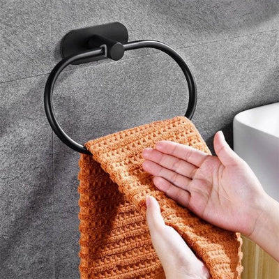 Porte-serviette mural avec serviette orange Belnoeud