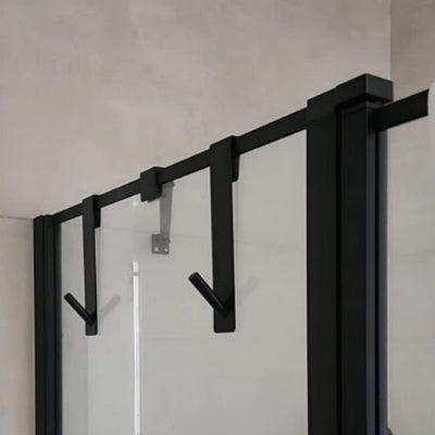 porte serviette pour salle de bain noir dans douche intemporel