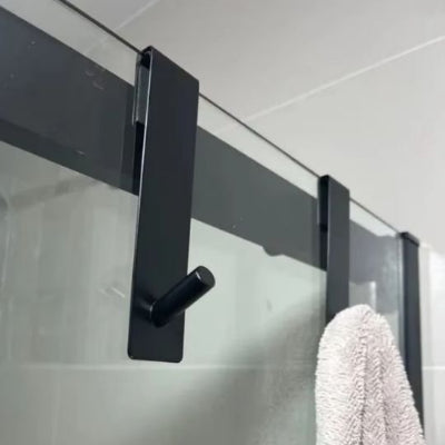 porte serviette pour salle de bain noir vue face intemporel