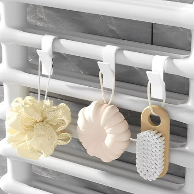 porte serviette salle de bain sans percer blanc triple brosse attache utilitedesign