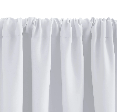 rideau de fenetre pour salle de bain blanc pliee ridintimite