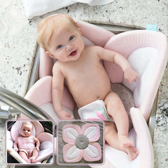 siege de bain pour bebe  rose blanc siegedoux