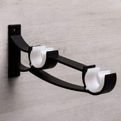 Support tringle rideau support tringle rideau noir mat robusline