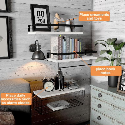 Étagère pour salle de bain charge avec Livre BoisMetalElegance