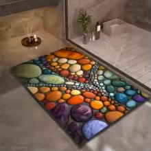 tapis de bain en diatomite arc en ciel tapisdiamond
