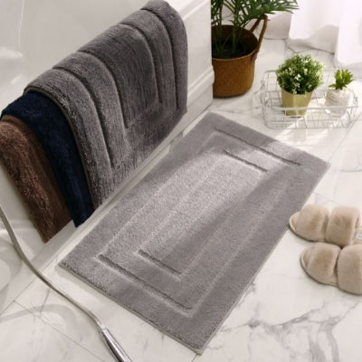 tapis pour salle de bain moelleux couleur sur baignoire molletapis